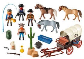 Playmobil Western Set 5248 Covered Wagon with Raiders Bandits ExclusiveNEW BOXED