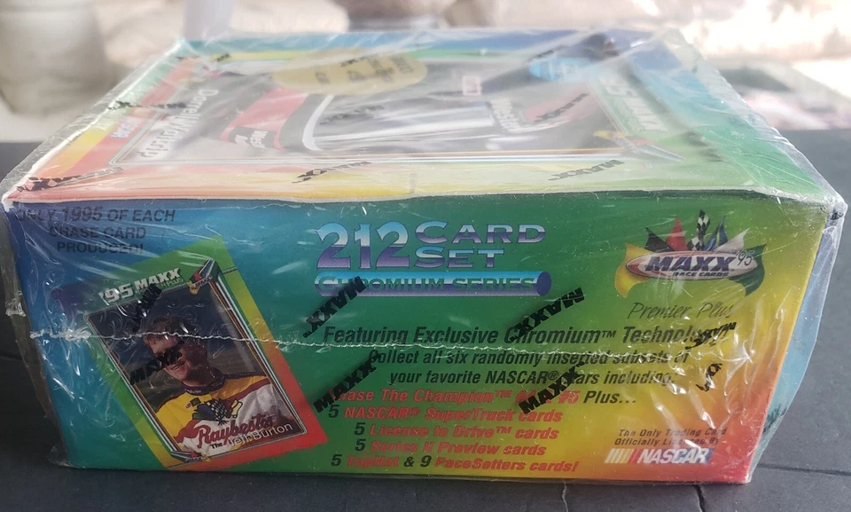 NEW FACTORY SEALED 1995 MAXX RACING NASCAR CARD BOX 24 PACKS SP CHROMIUM SERIES - Image 3 of 4