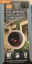 I-Zoom 2 Pack Dummy Security Camera Motion/Light Sensor Activated