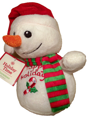 Dan Dee Collectors Choice HAPPY HOLIDAYS SNOWMAN Plush Stuffed Animal Toy 8''