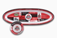 New! Ohio State Buckeyes Chip And Dip Serving Set