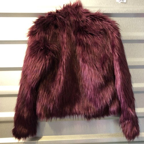 womens faux fur crop jacket extra small 