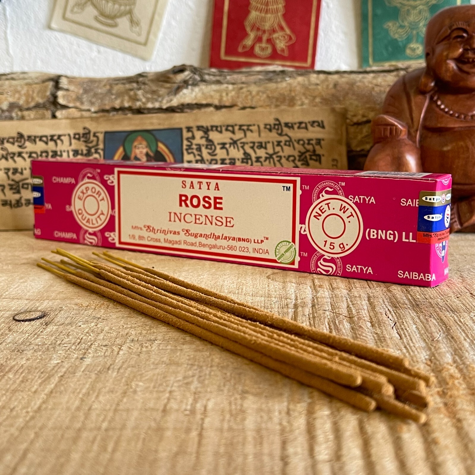 Rose Incense Sticks by Satya (15gm pack)