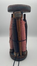 Vintage Wooden Thread Spool w/ Mini Spools   ...