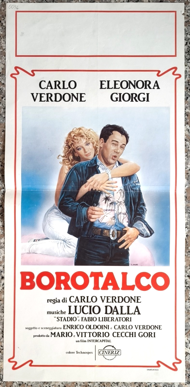 Locandina originale film Borotalco (1982) - Regia di Carlo Verdone