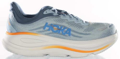 Hoka One One Bondi 9 Shoes Mens Size 10.5 2E Wide Gray Max Cushion