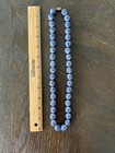 Vintage Chinese Export Blue/white Porcelain Beads Filigree Clasp Necklace 25" — photo 4