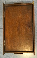 Antiguo armario médico de madera primitivo armario de pared granja rústico años 60