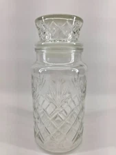 Planters Mr. Peanut Glass Jar with Lid ~Anchor Hocking ~ Diamond Pattern ~ 1983