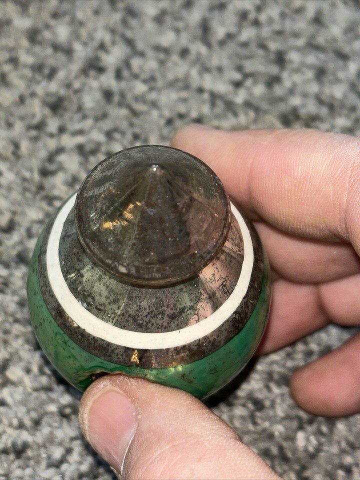 SHINY BRITE INDENTS Bell Round CHRISTMAS TREE ORNAMENTS VINTAGE GLASS