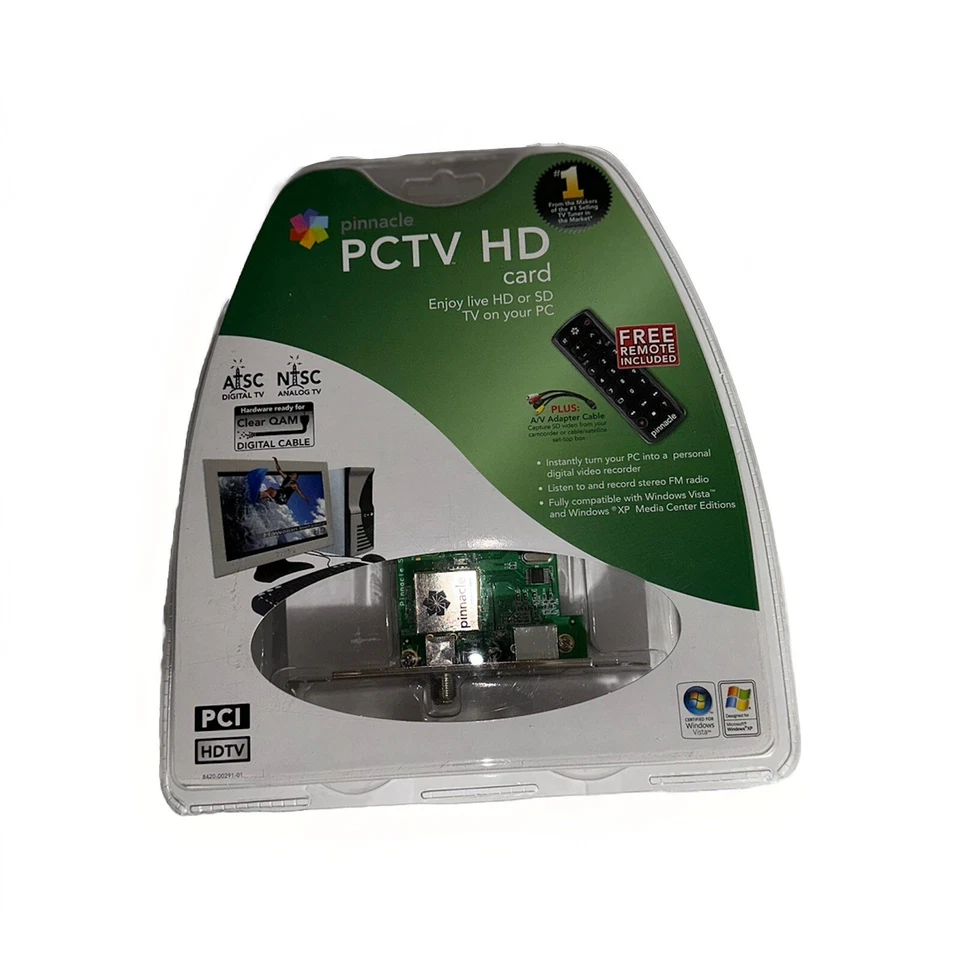 Pinnacle PCTV HD Card HDTV w/ Remote AV Adapter FM Antenna DVR PVR Video Editing - Image 3 of 4