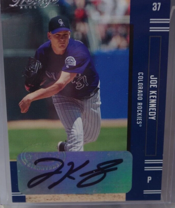 JOE KENNEDY 2005 PLAYOFF PRESTIGE CARTÃO AUTOGRAFADO COLORADO ROCKIES - Imagem 3 de 4