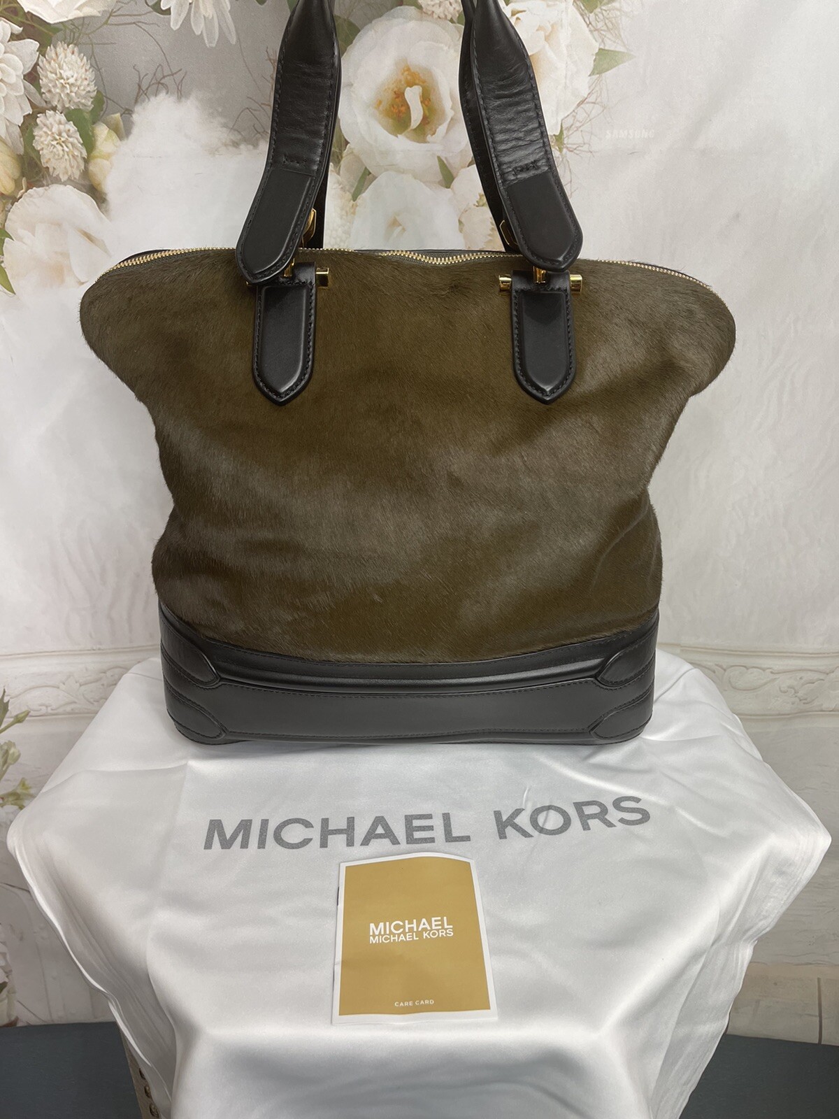 PONY Borsa a tracolla Michael Kors Collection Alexa splendida NUOVA prezzo al dettaglio $1750