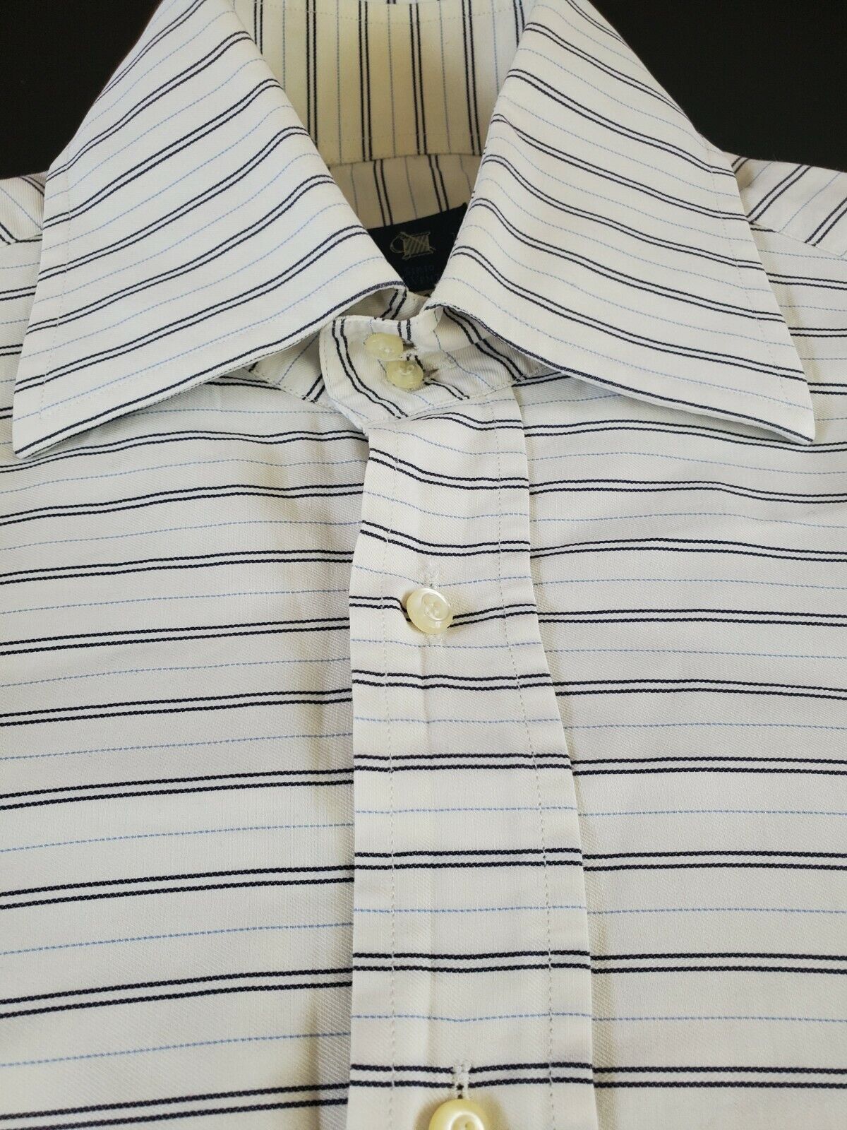 Rare Sartoria Sirio Forni Ventura Horizontal Stripe Shirt M Slim Fit Italy