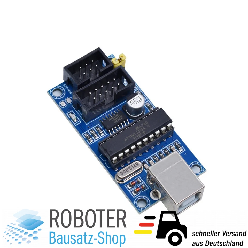 USB Tiny ISP Programmer mit Kabel 6/10pin für AVR Arduino Bootloader - Bild 2 von 2