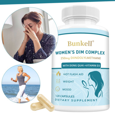 WOMEN'S DIM COMPLEX 250mg WITH DONG QUAI +VITAMIN D3 Estrogen Balance capsuels