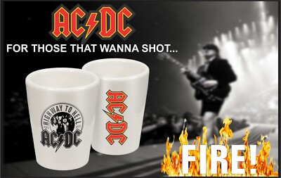 AC/DC Rock & Roll Shot Glasses - 6x Set | eBay