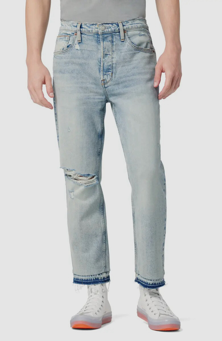's Blue Reese Straight Leg Stretch Cotton Jeans Size 34