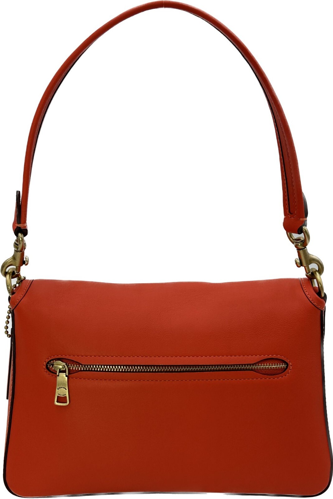 Coach Women's Red Orange Soft Tabby Calf Leather Shoulder Bag