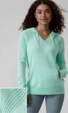 XS Athleta Evergreen Hoodie Paradiso Blue NWOT