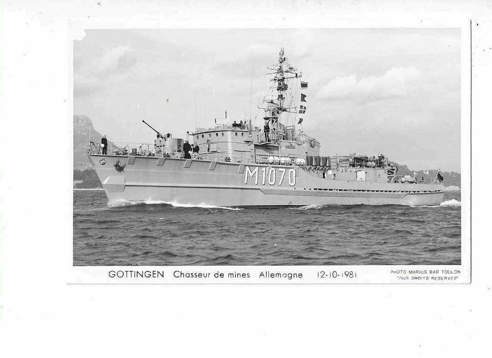 ALLEMAGNE MARINE DE GUERRE NAVIRE CHASSEUR DE MINES GOTTINGEN - Photo 1/1