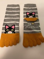 Cat Toe Socks Light Grey New Putuo