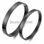 Matching Black Stainless Steel Bracelet Bangle Set - For Men & Women, Couple Gifts