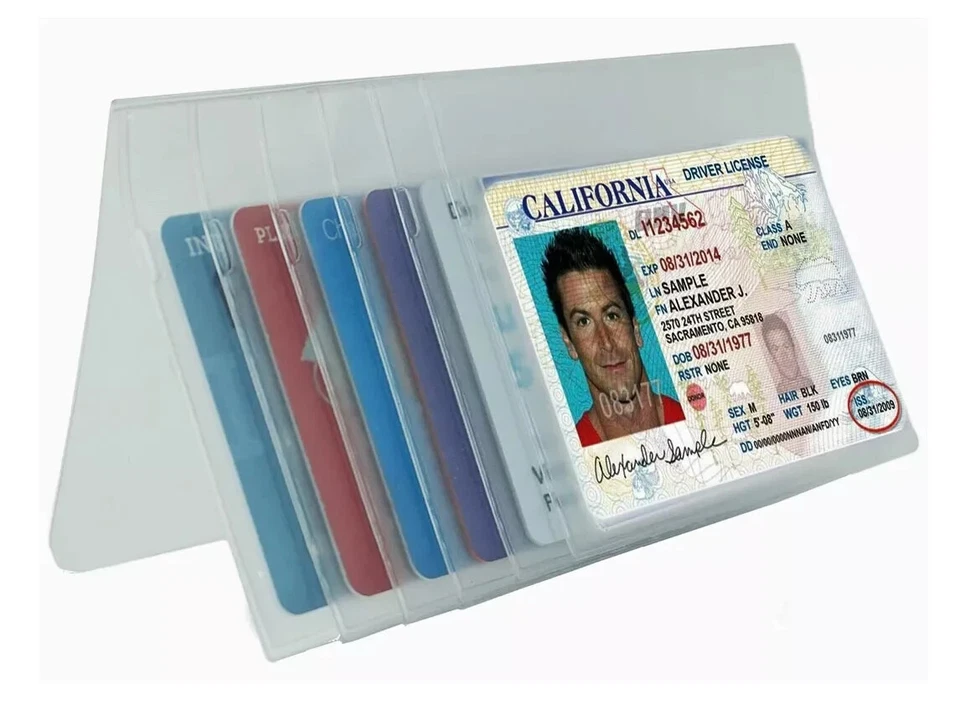 Juego de 2 insertos de billetera de plástico para chequera y billetera larga HECHO EN EE. UU. e2906 Foto 2 de 4