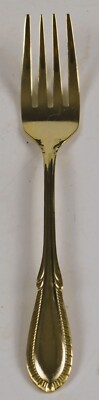 Farberware Breeze Gold Silverware Flatware Salad Fork Gold Electroplate Vintage