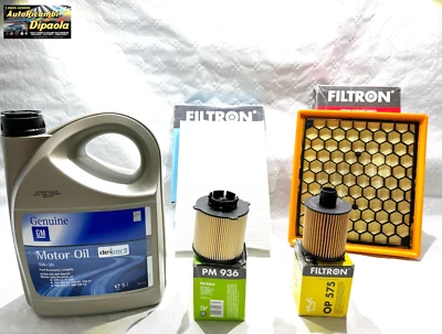 KIT TAGLIANDO OPEL INSIGNIA 2.0 CDTI 5L 5 LITRI OPEL GM 5W30 + 4 FILTRI