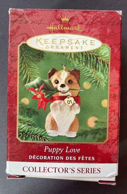 Sheltie 2001 Hallmark Keepsake Ornament Puppy Love #11 QX6982 in Box