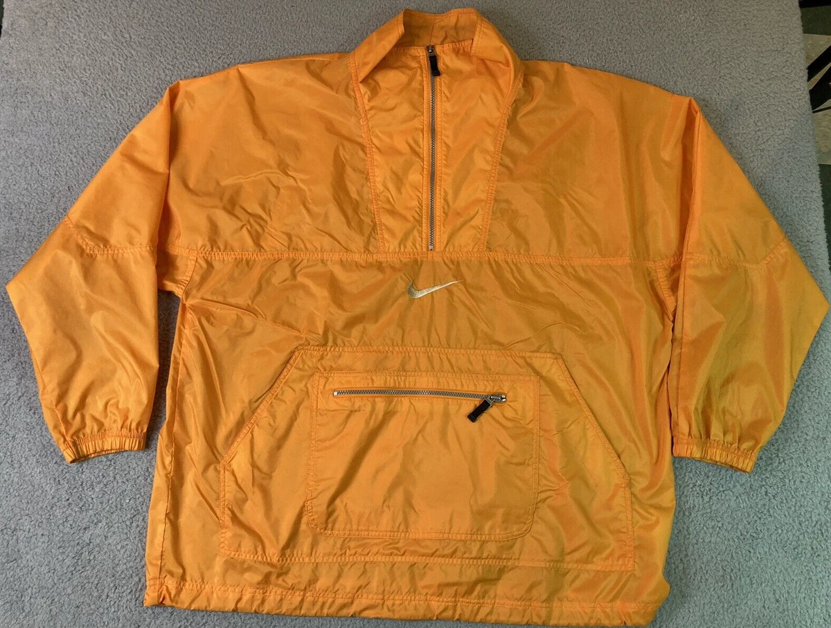 Nike orange on sale rain jacket