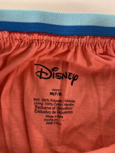 Disney Lilo and Stitch Tulle Tutu Layered Skirt Coral Purple Girls Size 7-8 - Picture 4 of 8