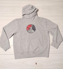Nike Air Jordan Youth Boys Jumpman Logo Pullover Hoodie Size L Grey
