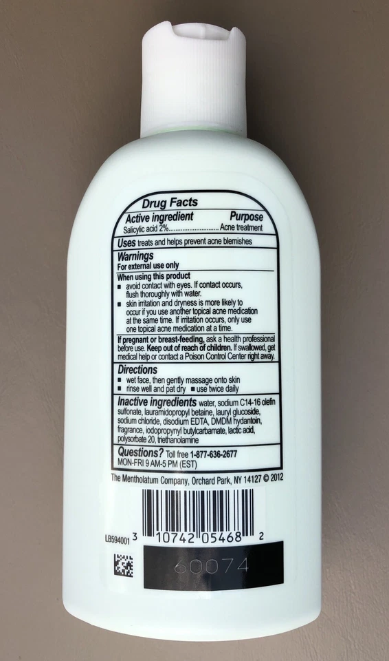 Lot of 2 pHisoderm Clear Confidence Daily Gel Face Wash 6oz Ea 2% Salicylic Acid - Image 3 of 4