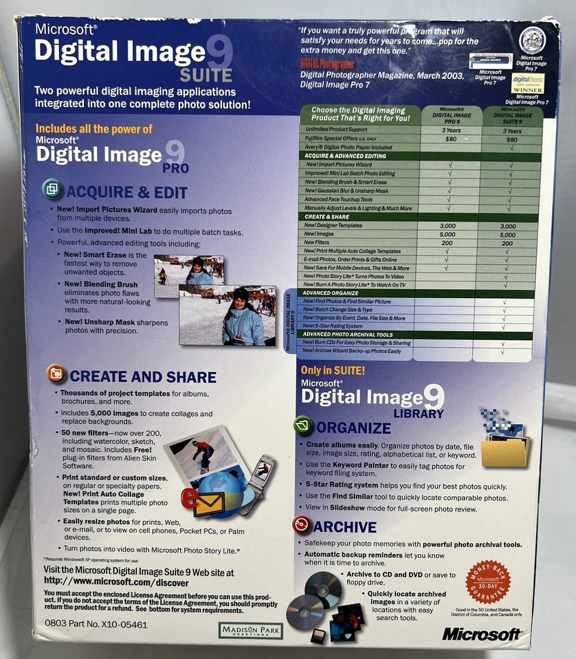 Microsoft Digital Image Suite 9 [Brand New - Sealed] 805529377462 - Image 2 of 4