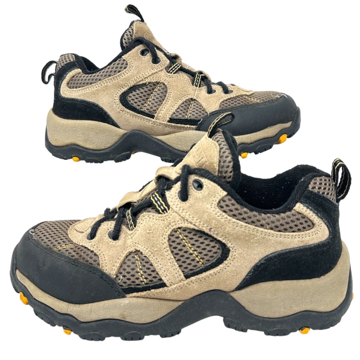 Lands End Womens Hiking Shoes Boots Low Top Lace Up Tan Black 79771