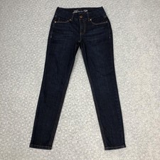 Seven7 Jeans Womens 10 Blue Tummyless Skinny Dark Wash Stretch Denim Capsule Day