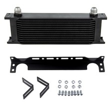 13 Row 10an Aluminum Engine Oil Cooler Black W Mounting Bracket Kit Universal