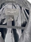 Ann Taylor Factory Size Medium Black Wool Blend Double Breasted Peacoat Ruffle — photo 2