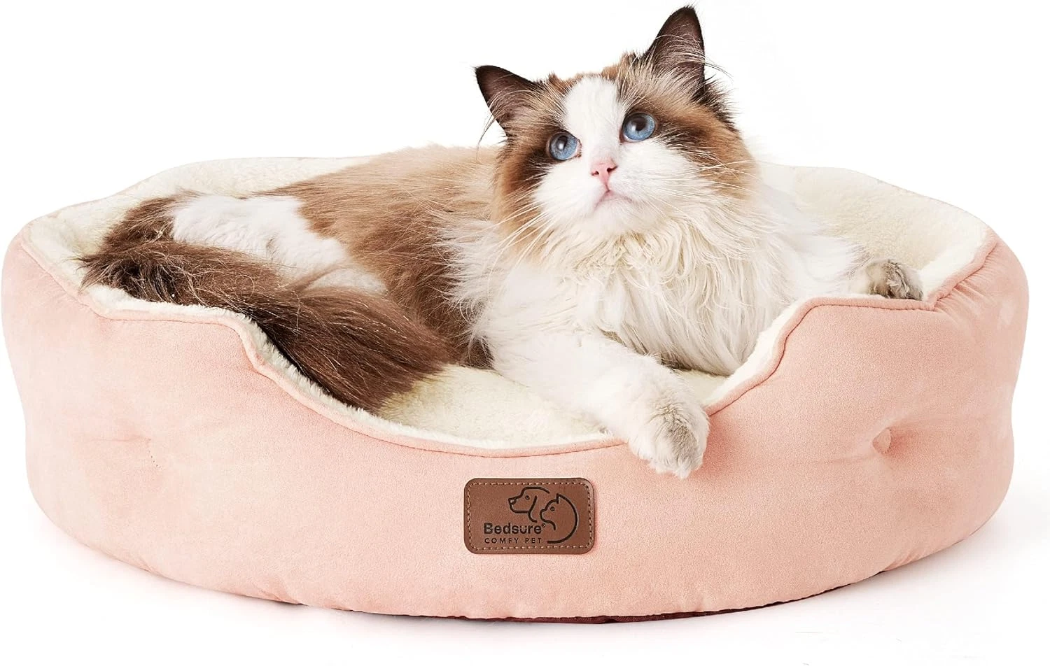 Dog Beds for Small Dogs - round Cat Beds for Indoor Cats, Washable Pet Bed for P