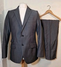 M & S Autograph Grey Wool Blend 2 Pc Suit -  Jacket 40S, Trousers W34 L31