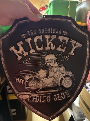 Mickey Mouse Riding Club Shield Sign Decorative Disneyana Disney Franchise 1928