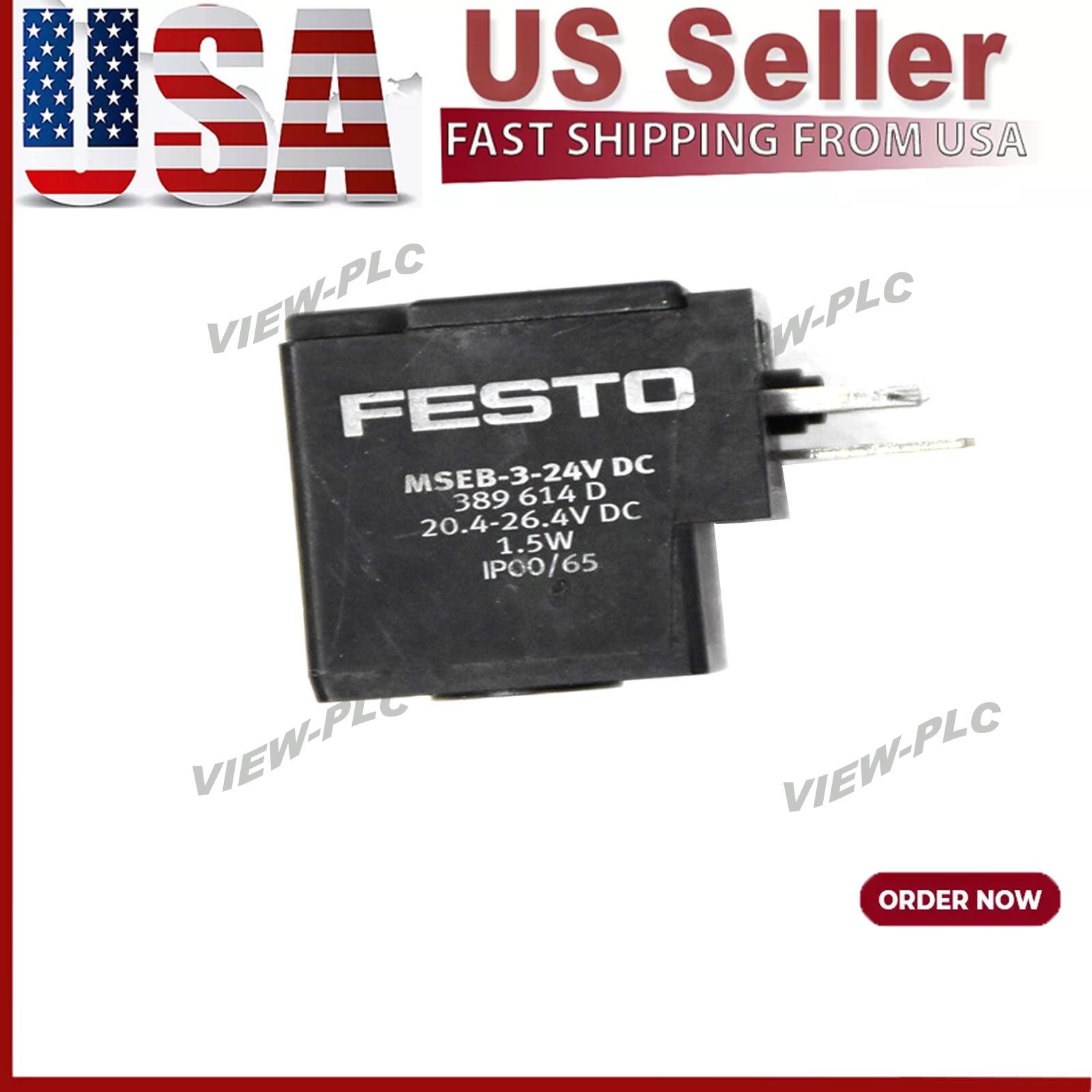 NEW FESTO MSEB-3-24V DC 389614 Solenoid Valve Coil IN BOX