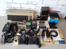 Large Lot Commodore 64 Computer Cartridge Joystick Games Disc Manuals Vintage