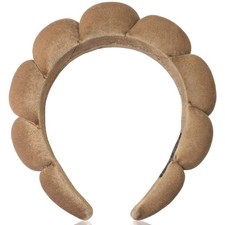 Ayesha Brown Spa Headband Soft Skincare Makeup Hair Band for Facial Cleansing
