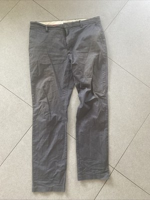 Goodthreads Gr: 36/34 Straight Hose Stoff Chino Herrenhose Grau