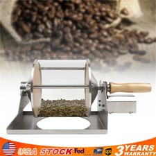 Coffee Bean Roaster 1 pound Roasting Machine Nuts Home Coffee shop Wooden handle