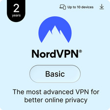 NordVPN Basic, 10 Devices, 2-Year, Premium VPN Software, Digital Code