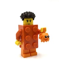 LEGO Dark Orange Brickman Hermit Crab minifigure Winter 2025 Store Exclusive